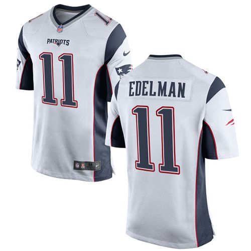 Nike Patriots #11 Julian Edelman White Youth Stitched NFL New Elite Jersey - Click Image to Close